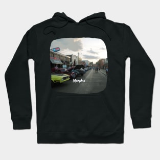 Photography of Beale Street Memphis Tennessee skyline blue clouded sky USA city break Hoodie